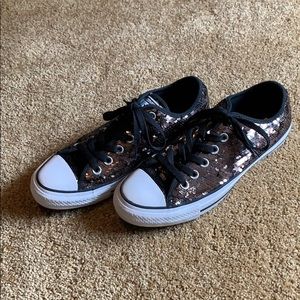 Sequin Converse Low Tops